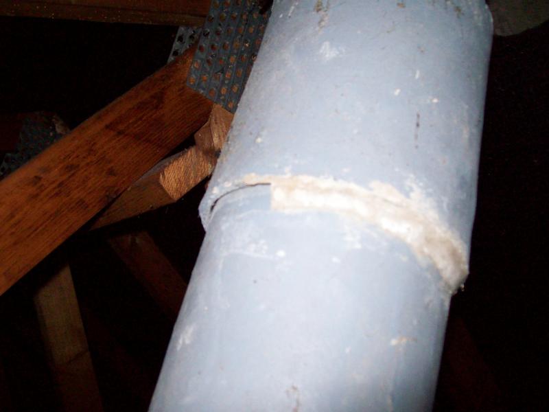 Asbestos flue pipe removal